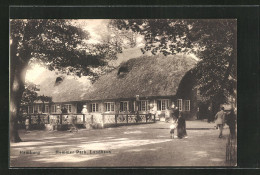 AK Hamburg-Hamm, Parkidylle Am Gasthaus Landhaus  - Mitte