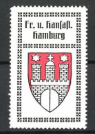 Reklamemarke Hamburg, Fr. U. Hansastadt, Stadtwappen  - Vignetten (Erinnophilie)