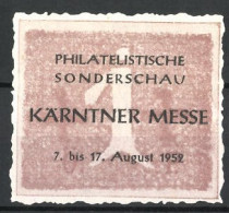 Reklamemarke Kärnten, Philatelistische Sonderschau & Messe 1959, Messelogo  - Vignetten (Erinnophilie)