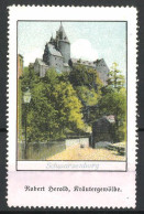 Reklamemarke Schwarzenberg, Schloss, Robert Herold, Kräutergewölbe  - Erinnofilie