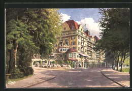 Künstler-AK Bad Elster, Palast-Hotel Wettiner Hof  - Bad Elster