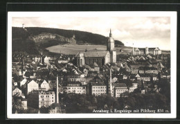 AK Annaberg I. Erzgeb., Gesamtansicht Mit Kirche Und Dem Pöhlberg  - Pöhl