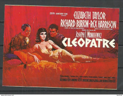 Advertising Post Card Werbepostkarte Printed In France Cleopatre Avec Elizabeth Taylor, R.Burton Etc. Movie Film Kino - Plakate Auf Karten