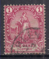 Cape Of Good Hope 1892 - 02 QV 1d Carmine Used SG 59a ( C387 ) - Kap Der Guten Hoffnung (1853-1904)