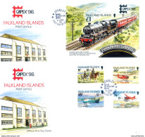 "Capex '96". 2 FDC. - Falkland Islands