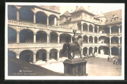 AK Stuttgart, Schlosshof Am Alten Schloss  - Stuttgart