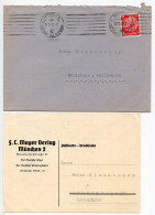 Germany 1940 Cover & Letter; München (Munich) - F.C. Mayer Verlag To Schiplage; 12pf. Hindenburg - Covers & Documents