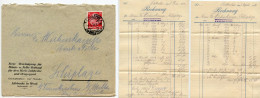 Germany 1934 Cover & Invoices; Lübbecke - Freie Vereinigung Für Häute- U. Felle-Verkauf To Schiplage; 12pf. Hindenburg - Cartas & Documentos