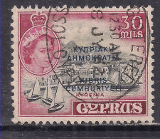 Cyprus 1960 QE2 30 Mils Kyrenia Used Ovpt SG 195 ( F68 ) - Usati