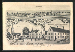 AK Neukirchen / Mehlingen, Gasthaus Und Colonialwaren Heusser, Kirche Und Schule  - Other & Unclassified