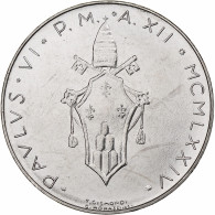 Vatican, Paul VI, 100 Lire, 1974 / Anno XII, Rome, Acier Inoxydable, SPL+ - Vaticano (Ciudad Del)