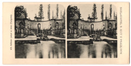 Stereo-Fotografie Lichtdruck Bedrich Koci, Prag, Ansicht Salzburg, Schloss Hellbrunn, Tischgrotte  - Stereoscoop