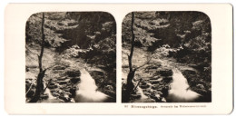 Stereo-Fotografie Unbekannter Fotograf, Ansicht Weisswassergrund, Wasserfal Im Riesengebirge  - Stereoscoop