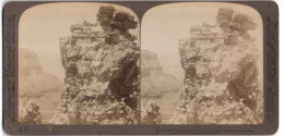 Stereo-Fotografie Underwood & Underwood, New York, Ansicht Arizona, Felsformation Guardian Giants Am Grand Canyon  - Stereo-Photographie