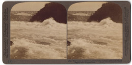 Stereo-Fotografie Underwood & Underwood, New York, Ansicht Niagara Falls / NY, Wildwasser Am Whirpool Der Niagarafälle  - Fotos Estereoscópicas