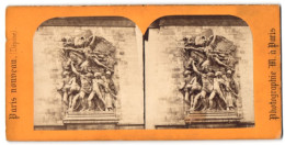 Vue Stéréoscopique-Photo Photographe Inconnu,  Vue De Paris, Relief Avec Gruppe Plastiken An Einer Gebäudefassade  - Stereo-Photographie