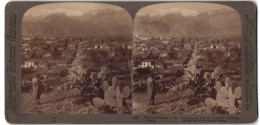 Stereo-Fotografie Underwood & Underwood, New York, Ansicht Sparta, Ortsansicht Mit Taygetos - Berg  - Stereoscopio