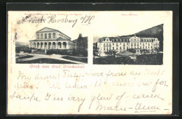 AK Bad Brückenau, Kursaal Und Monument König Ludwig I. Von Bayern  - Other & Unclassified