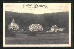 AK Bad Brückenau, Ev. Kirche, Villa Füglein, Sanatorium DR. Schlagintweit  - Other & Unclassified