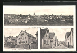 AK Ebenhausen /Ufr., Bäckerei Und Handlung, Strassenpartie, Gesamtansicht  - Other & Unclassified