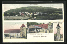 AK Moritzberg, Gasthaus Zum Moritzberg, Kapelle, Projekt Aussichtsturm  - Other & Unclassified