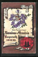 AK Bayreuth, Seminar-Absolvia 1919 /20, Wappen  - Autres & Non Classés