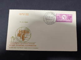 16-5-2024 (5 Z 19) INDIA FDC Cover - 1965 - Telecommunication Union Centenary - FDC