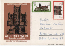 Germany Deutschland DDR 1984 Baudenkmal In Wismar, Alter Schwede - Cartoline - Usati