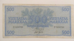 FINLAND 500 Markkaa 1956   D-1002 - Finlande