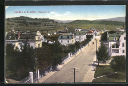 AK Kaaden / Kadan, Villenviertel, Strassenpartie Aus Der Vogelschau  - Tschechische Republik