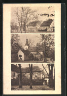 AK Dobricany, An Der Kirche, Strassenansicht  - Tschechische Republik