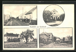 AK Pladen A. Goldbach, Hotel, Strassenpartie, Ortspartie  - Tschechische Republik