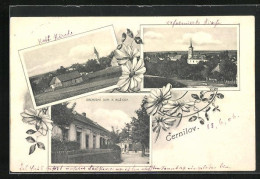 AK Cernilov, Obchodni Dum K. Ruzicky, Kirche, Panorama  - Tschechische Republik
