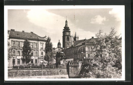 AK Königgrätz / Hradec Kralove, Ortspartie Mit Uhrenturm  - Czech Republic