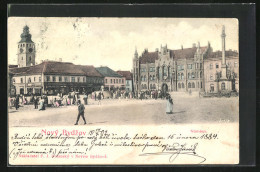AK Nový Bydzov, Marktplatz Mit Rathaus  - Czech Republic