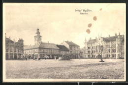 AK Nový Bydzov, Marktplatz Und Brunnen  - Czech Republic