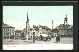 AK Trautenau / Trutnov, Markt Mit Rathaus  - Tschechische Republik