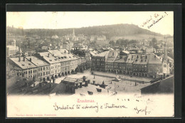 AK Trautenau / Trutnov, Blick Vom Kirchturm Auf Den Marktplatz  - Tchéquie