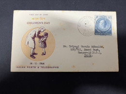 16-5-2024 (5 Z 19) INDIA FDC Cover - 1964 - Children's Day (posted) - FDC