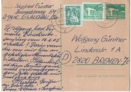 Germany Deutschland DDR 1985 Canceled In Glauchau - Postkaarten - Gebruikt