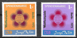 VIGNETTE Reklamemarke CINDERELLA Deutschland, Germany, DDR, Spendenmarke Weltfestspiele Berlin 1973, Frankaturgültig - Vignetten (Erinnophilie)