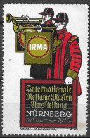 VIGNETTE Reklamemarke Nürnberg: IRMA INTERNATIONALE AUSTELLUNG 1913  - Cinderellas
