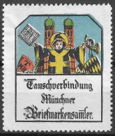 VIGNETTE Reklamemarke München: Briefmarken Tauschverbindung München - Erinnofilie