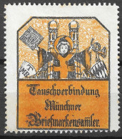 VIGNETTE Reklamemarke München: Briefmarken Tauschverbindung München - Erinnofilie