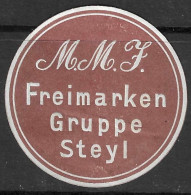 Reklamemarke VIGNETTE CINDERELLA M.M.J FREIMARKEN GRUPPE STEYL - Erinnophilie