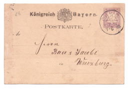 KÖNIGREICH BAYERN // POSTKARTE // 1880 - Sonstige & Ohne Zuordnung