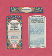 Etiquettes Parfume, Parfume Label, Etichette Profumeria Pietro Bortolotti-Petrolio Finissimo All'acqua Di Felsina. - Etiquetas