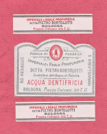 Etiquettes Parfume, Parfume Labes, Etichette Profumeria Pietro Bortolotti- Acqua Dentifricia. 57x 80mm - Etiquetas