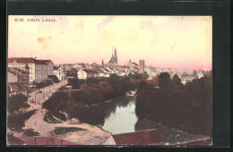 AK Laun / Louny, Gesamtansicht Ort Und Fluss Im Abendlicht  - Czech Republic