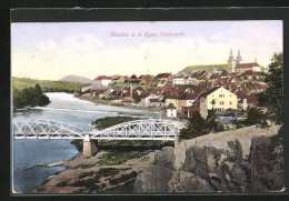 AK Kaaden / Kadan, Flusspartie Mit Brücke In Die Stadt  - Czech Republic